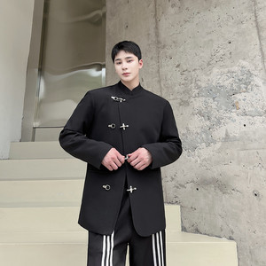 新中式改良版飞机扣立领修身中山装西服外套A452--6269--P125图片