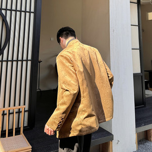 冬装个性定两面穿西服男潮中山装立领西服外套A452--H126--P175图片