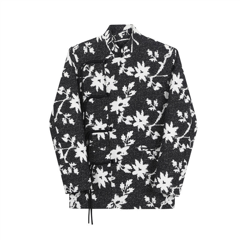 冬装新款新中式立领印花修身西服外套A452--6326--P145,男装西服套装,电商A452
