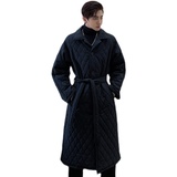 新款时尚菱形格子棉衣外套男廓形时尚中长款大衣A452--1986--P175，男装棉衣，电商A452