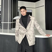 西服外套新中式 两面穿西装 上衣A452 国潮风立领中山装 6519 P185