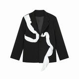 暗黑小众设计立体飘带高级感西服外套A452--6480--P165，男装西服，电商A452
