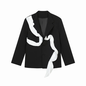 暗黑小众设计立体飘带高级感西服外套A452--6480--P165图片