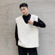 新款 P85 6161 高级感编织粗花马甲男时尚 百搭V领套头坎肩A452