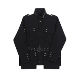 新款机能风休闲风衣男重工铆钉款暗黑夹克上衣潮A452--6283--P195，男装夹克，电商A452