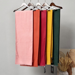 清库存 清仓特价冬季真丝拉绒围巾纯色桑蚕丝磨毛保暖长方型流苏