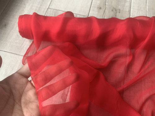 纯色6姆米真丝雪纺纱桑蚕丝绸连衣裙汉服内衬布料服装面料