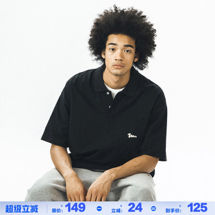 日系翻领polo衫 714street潮牌休闲短袖 男士 T恤男夏季 体恤上衣新款