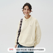 男款 714street重磅2024秋季 华夫格宽松翻领T恤 长袖 POLO衫 新款 美式