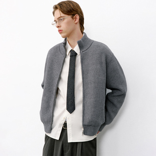 休闲宽松羽绒毛衣开衫 新款 羽绒服男2025冬季 714street针织短阔版