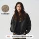 714street美式 宽松夹克 短款 复古2024秋新款 黑色皮衣外套男女同款