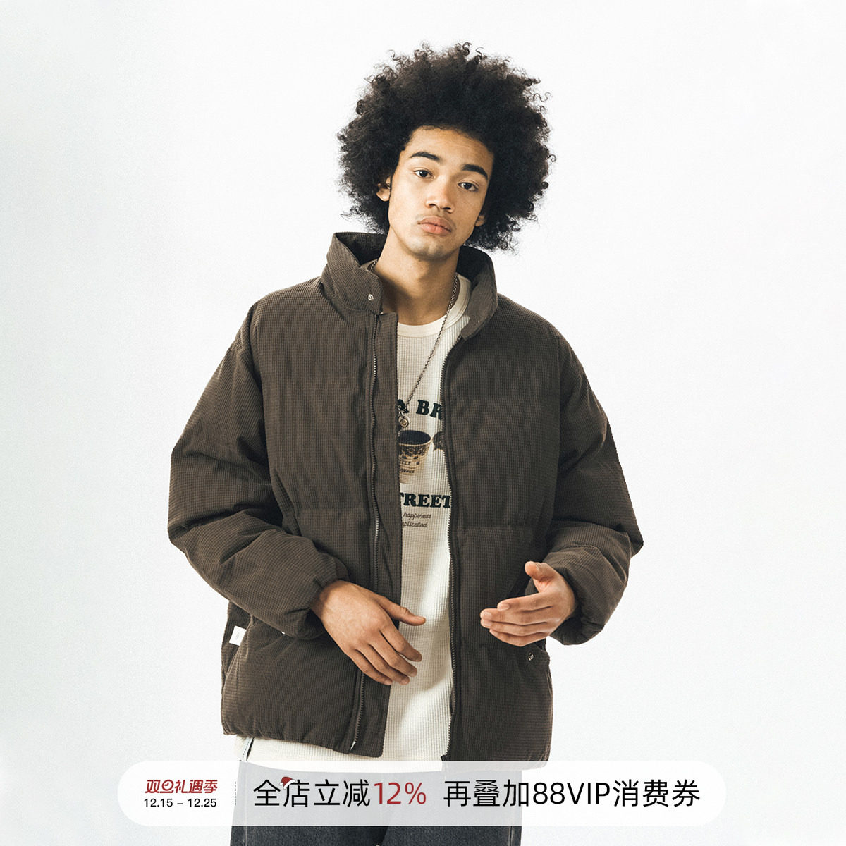 灯芯绒加厚棉服714street冬季