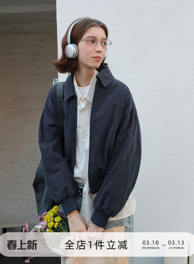 714street美式复古MA1飞行夹克女款2026春季水洗收腰廓形短款外套