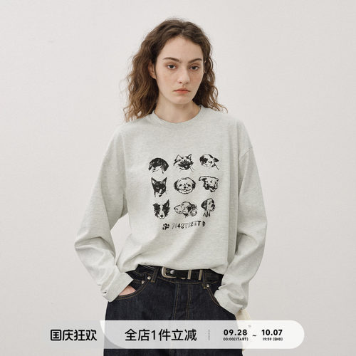 714street小动物印花长袖