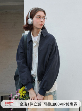 714street美式复古MA1飞行夹克女款2026春季水洗收腰廓形短款外套