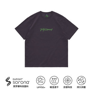 T恤男女半袖 714street防晒索罗娜印花短袖 体恤情侣装 凉感速干