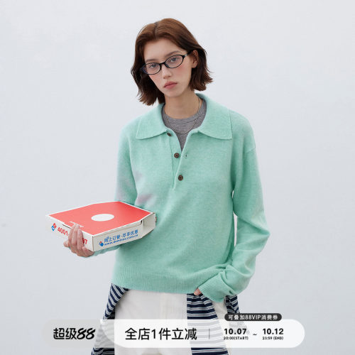 714street女款半开领POLO衫