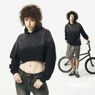 714street潮牌华夫格卫衣男女2024春秋新款 休闲连帽外套 情侣装