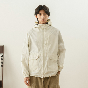714street夾克男2023年春新款 外套 衣服日系復(fù)古潮流上衣連帽工裝