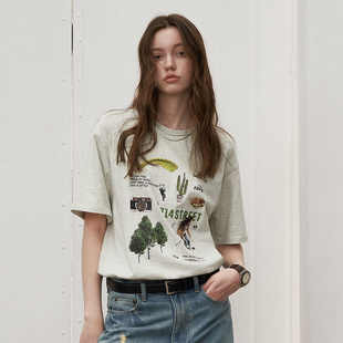 数码 宽松半袖 印花纯棉短袖 情侣装 体恤 T恤男2025新款 714street夏季