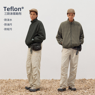 714street 户外三防厚夹克男2025秋冬宽松摇粒绒感外套 两面穿