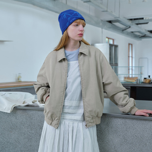 714street纯棉水洗做旧翻领夹克25秋冬复古羊羔绒cleanfit外套男