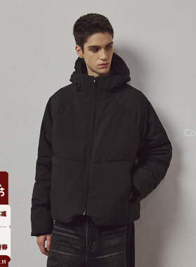 714street高端线BEHALF 极简线条分割 3M热反射银膜软壳连帽棉服