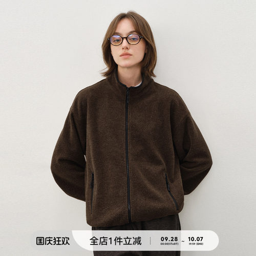 714street基础呢料开衫