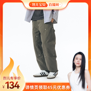 烈儿宝贝直播间 休闲裤 714street美式 裤 宽松直筒裤 复古工装