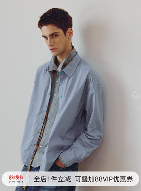 714street高端线BEHALF  东丽「猫眼扣」筋骨感条纹记忆回弹衬衫