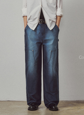 714street高端线BEHALF Moleskin法工百年面料鼹鼠皮水洗马骝长裤