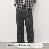 男 做旧cleanfit休闲裤 714street复古水洗弧线打褶直筒长裤 25秋季