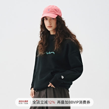 714street美式500g重磅印花连帽卫衣秋季新款帽衫情侣装宽松上衣