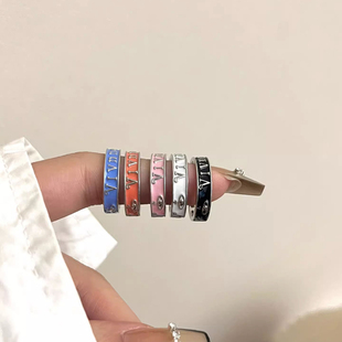 西太后薇薇安滴油土星戒指简约时尚高级轻奢小众设计感指环手饰女