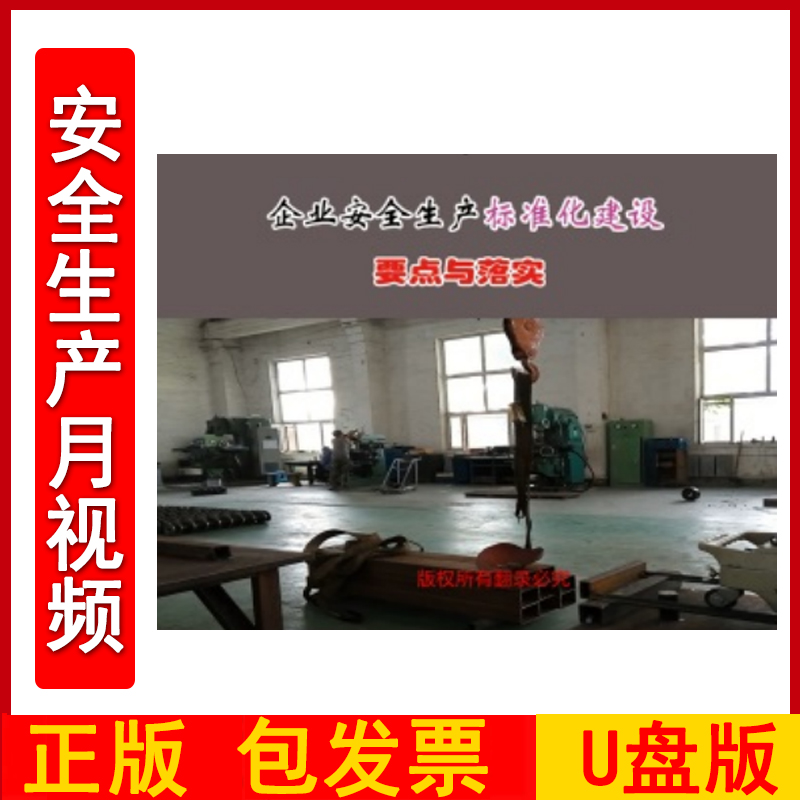 企业安全生产标准化建设要点与落实2DVD/U盘版视频正版包发票企业安全培训光盘碟片2024年安全月警示教育片zawh