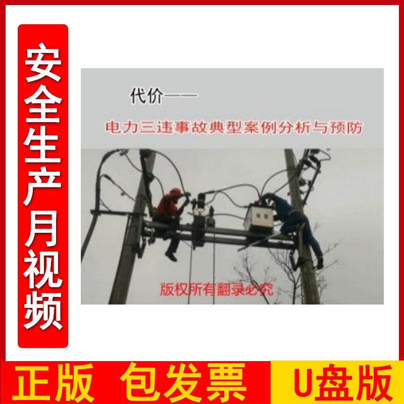 代价 电力三违事故案例警示教育片2DVD/U盘版视频正版包发票企业安全培训光盘碟片2024年安全月警示教育片zawh