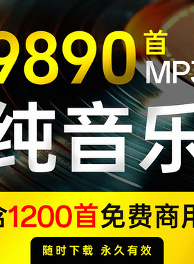 背景纯音乐素材vlog短视频pr剪辑bgm抖音快手自媒体免授权配乐包