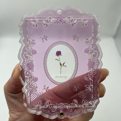 Fukuya蕾丝花边拍立得相框亚克力谷美展示架小卡明信片摇摇乐收纳