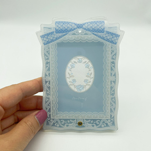 fukuya新蕾丝蝴蝶结谷美拍立得亚克力相框小卡收纳摇摇乐挂件动漫