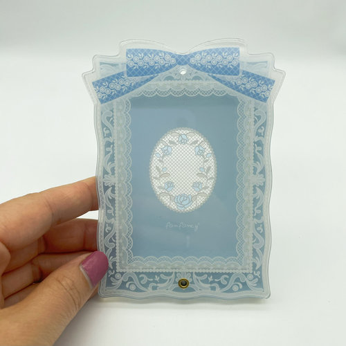 fukuya新蕾丝蝴蝶结谷美拍立得亚克力相框小卡收纳摇摇乐挂件动漫