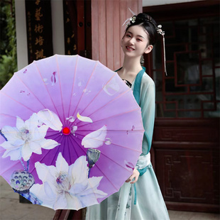 婚礼古典油纸伞印花绸布伞道具走秀古典伞舞蹈拍照旗袍伞装饰吊顶