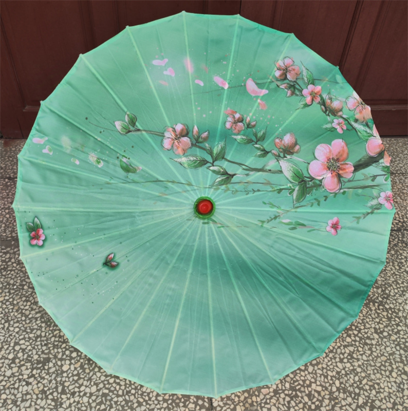 关关雎鸠跳舞伞雨涧春行图舞蹈伞