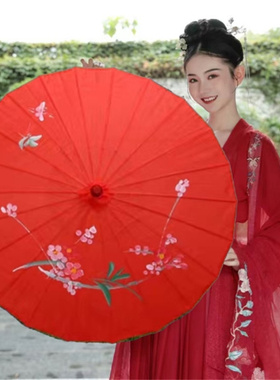 演出广场婚礼绸布走秀古风工艺伞