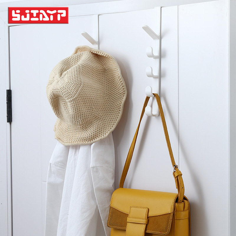 门后挂钩门背式免打孔无痕壁挂卧室进户门上置物架衣服挂架衣帽钩