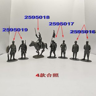 1/24合金兵人 一战法国 ATLAS军事人偶马车大炮 模型摆件 合金