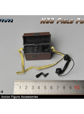 ZYTOYS 1:6 二战 M33 野战电话机模型ZY2014塑料 DIY散件兵人现货
