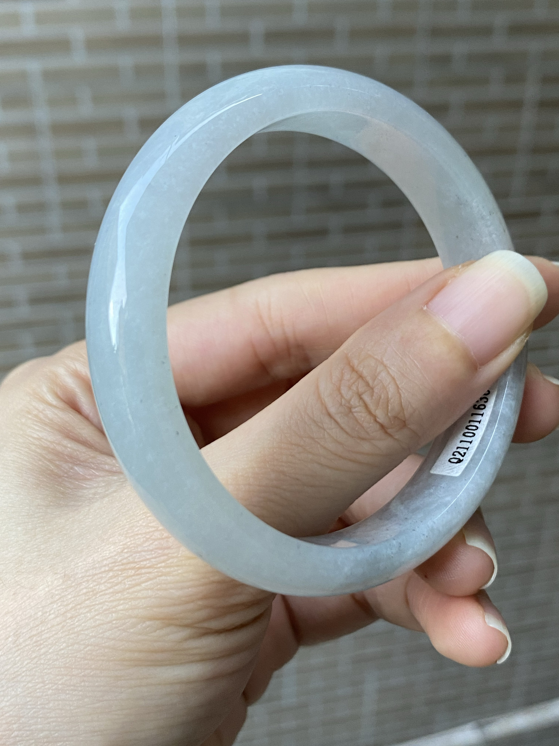 玉萌色天然翡翠手镯女款冰种手镯54.6圈口正品带证书特价款