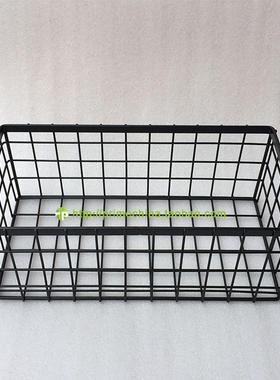 派雅 收纳篮 金属篮子 黑色长方形置物篮 篮子铁丝篮 可定做