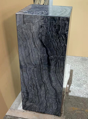 天然古木纹大理石石材底座 雕塑艺术品装饰品摆台 客厅展厅售楼部