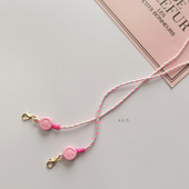 包邮 饰韩国笑脸口罩链绳儿童女士调节卡通眼镜防丢挂脖耳机 装 新款